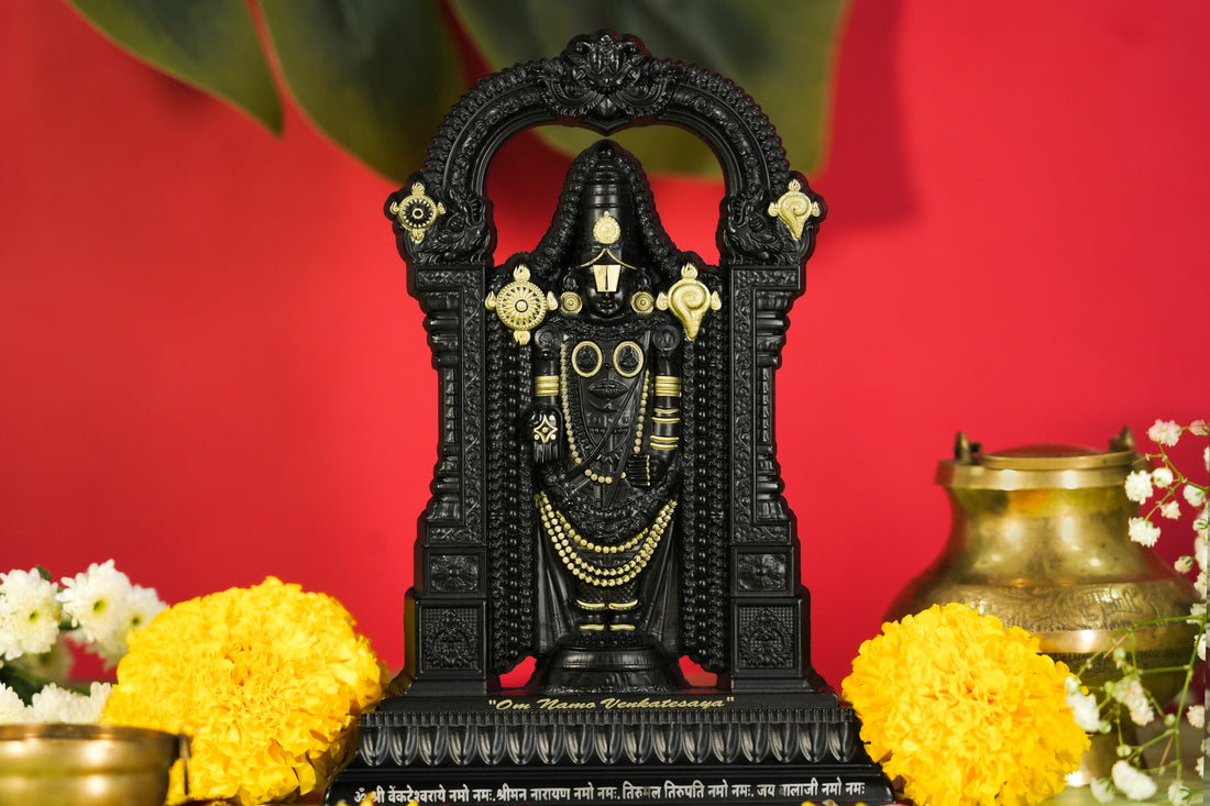 Tirupati Balaji Idol (Balck/Gold)