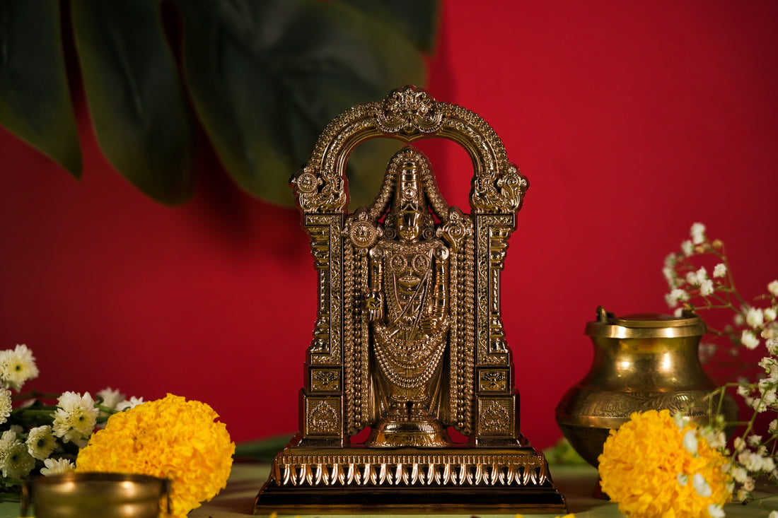 Tirupati Balaji Idol (Rose Gold)