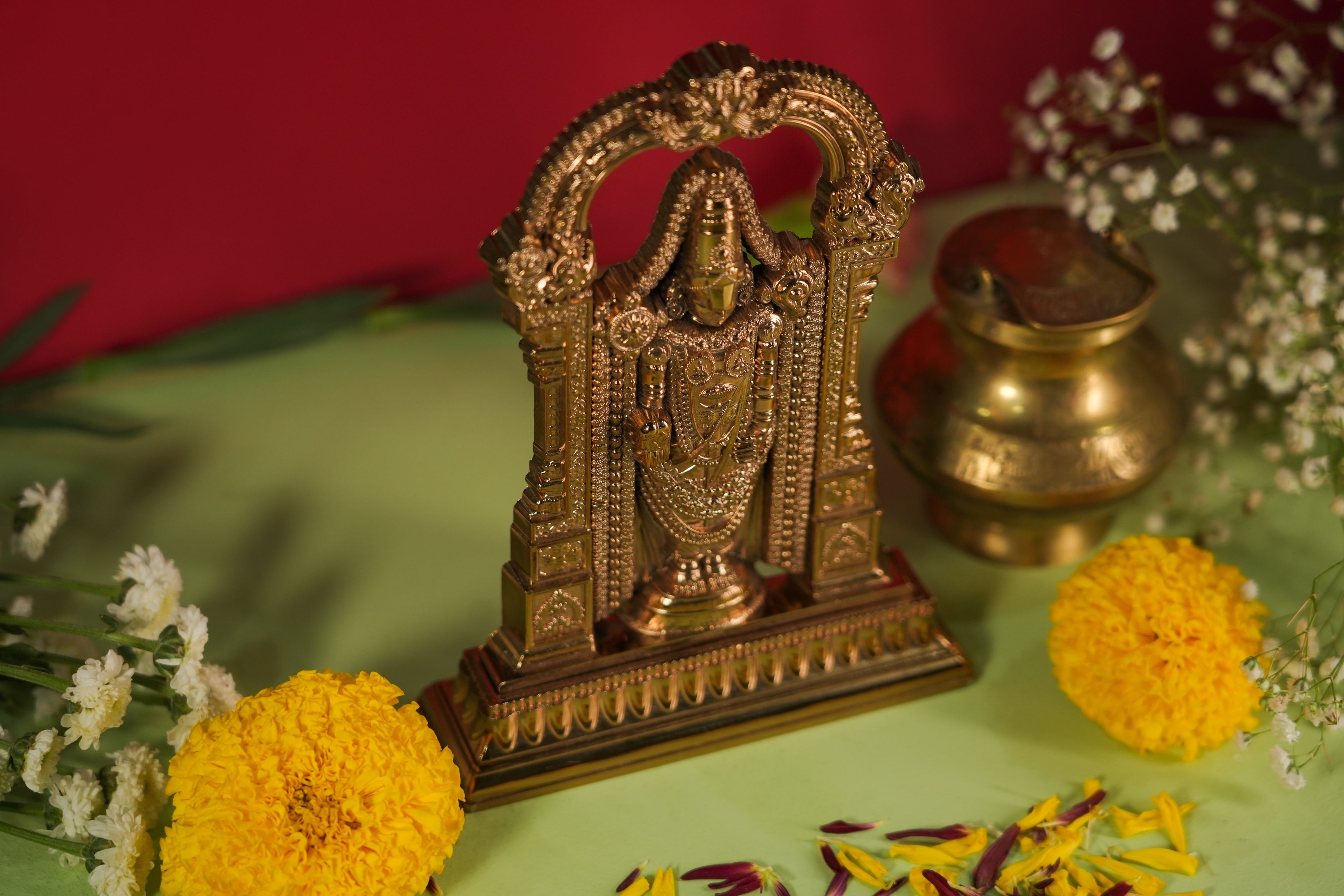 Elegant Balaji figurine designed for home mandir décor