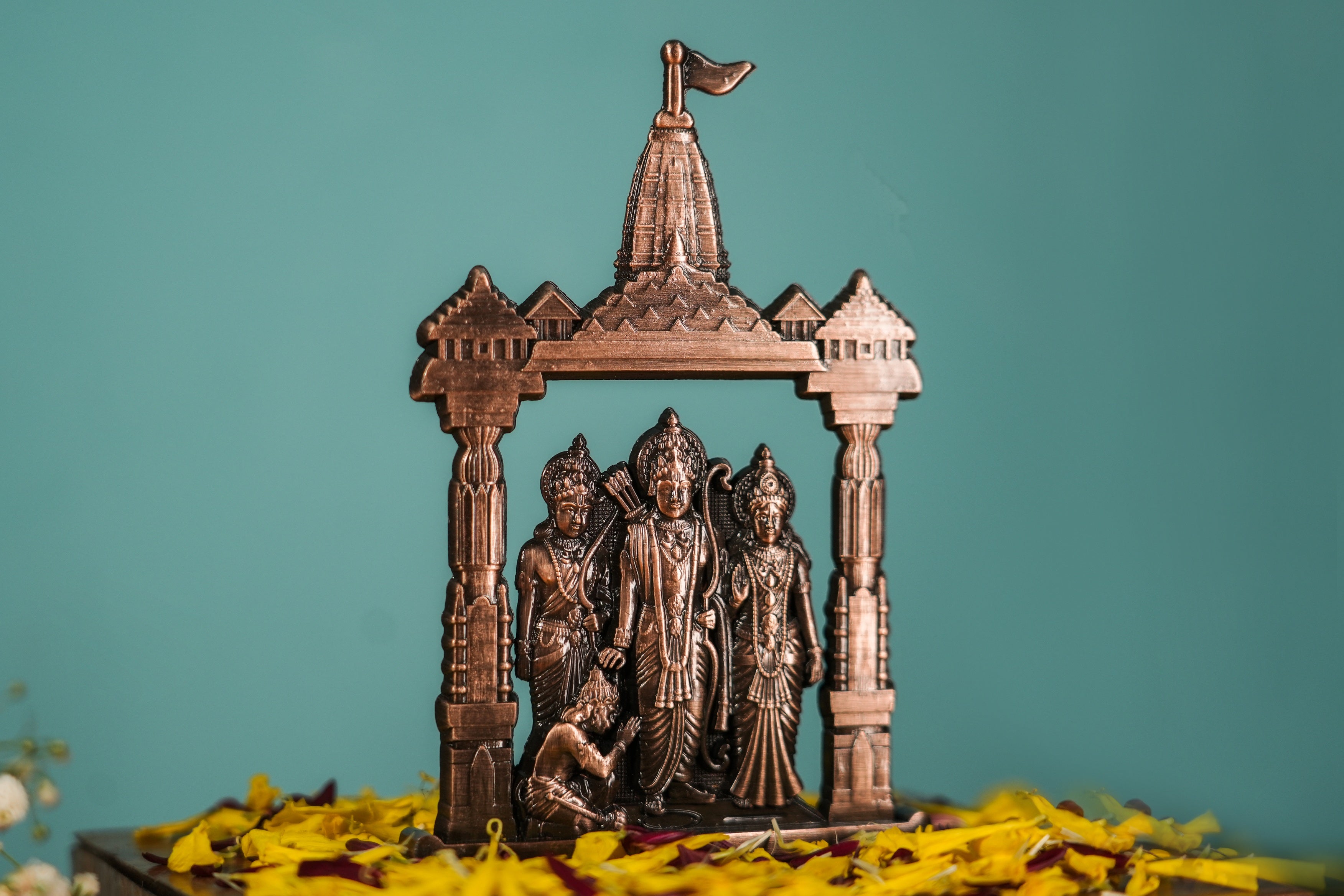 Ram Darbar devotional statue with fine artisan detailing