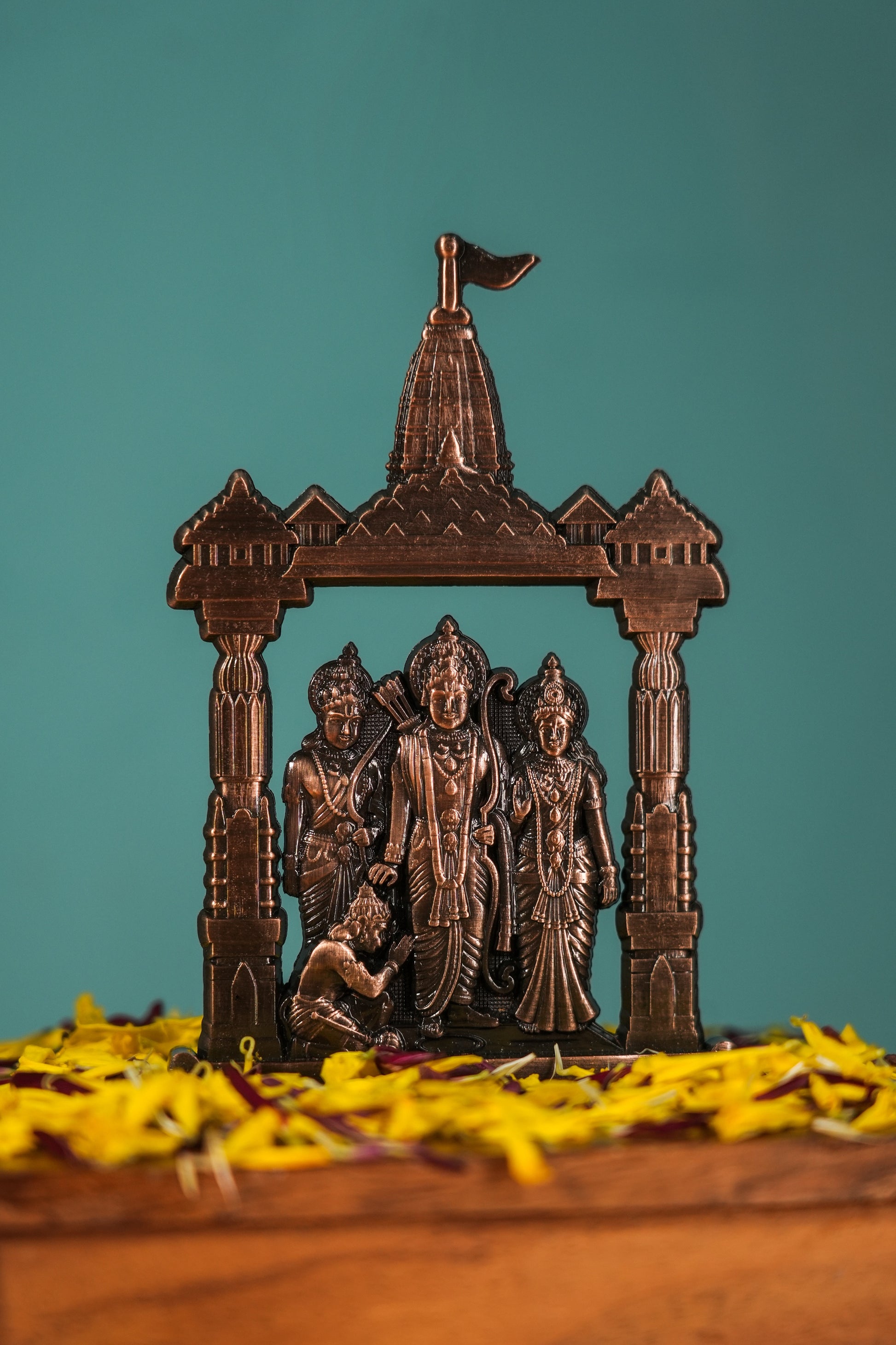 Handcrafted Ram Darbar idol set for traditional worship