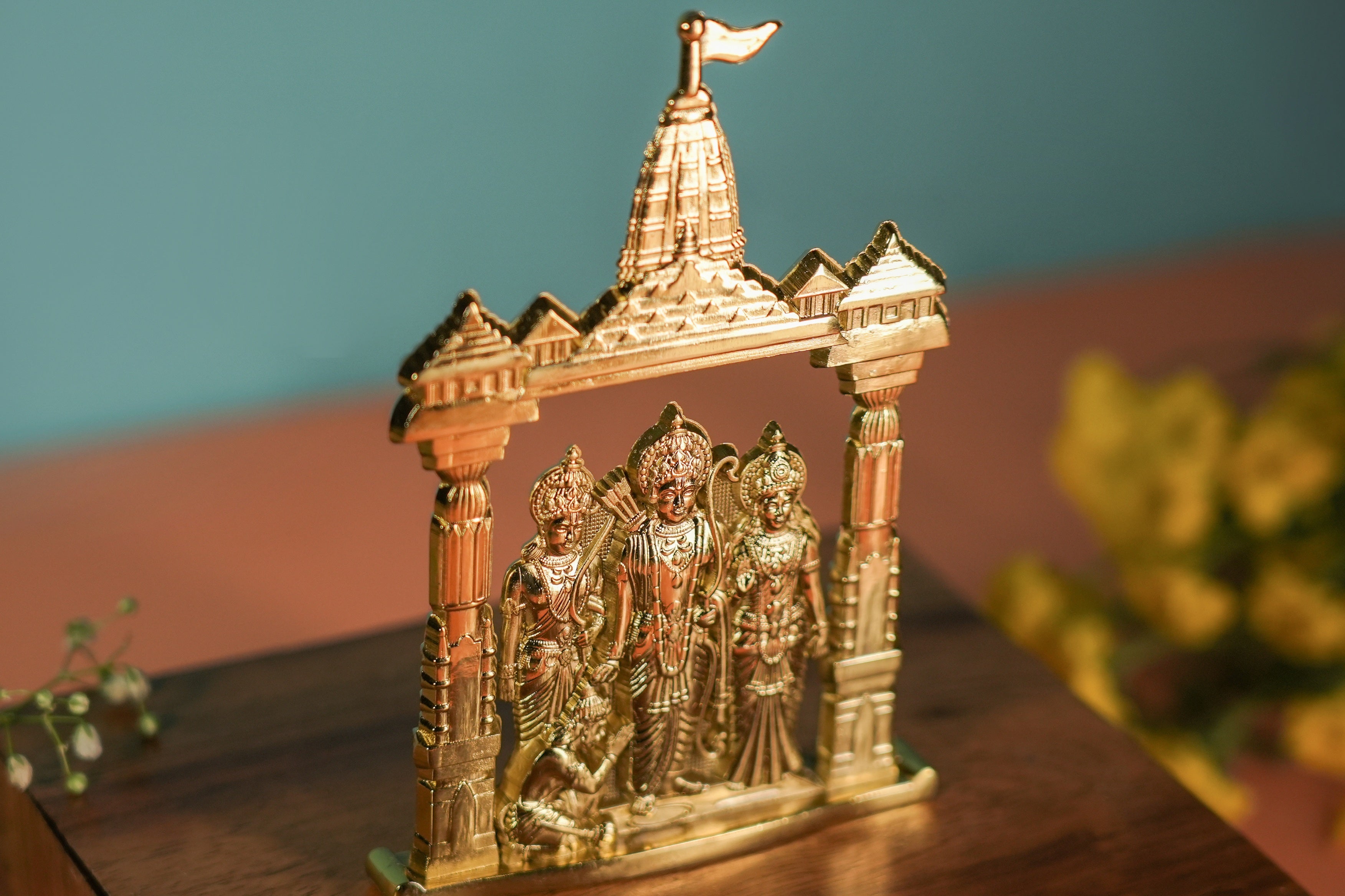 Handcrafted Ram Darbar idol set for traditional worship