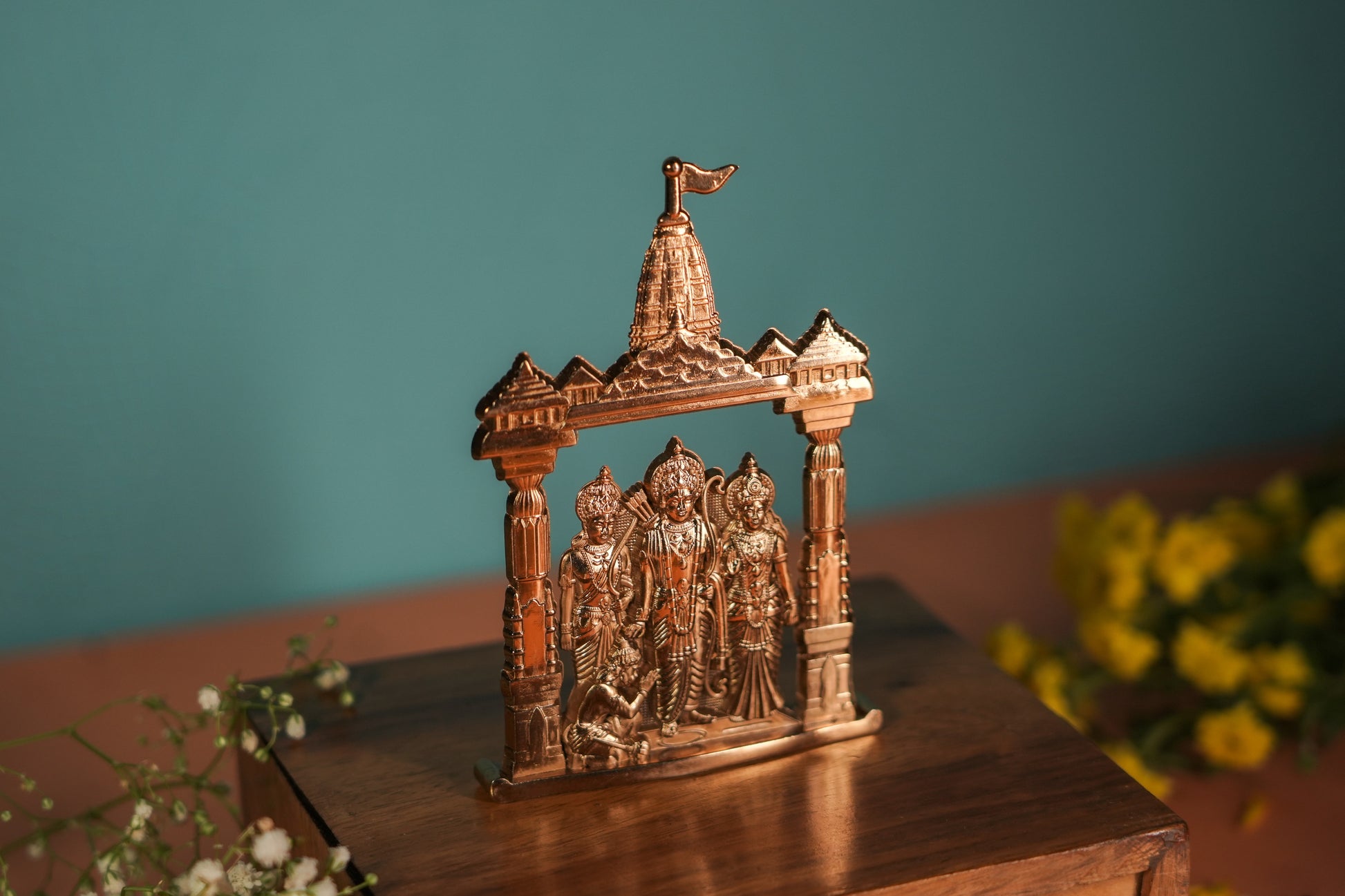 Intricate Ram Darbar figurine with spiritual detailing

