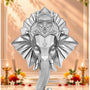 Door Ganeshji Idol Silver Finish 6.5 Inch