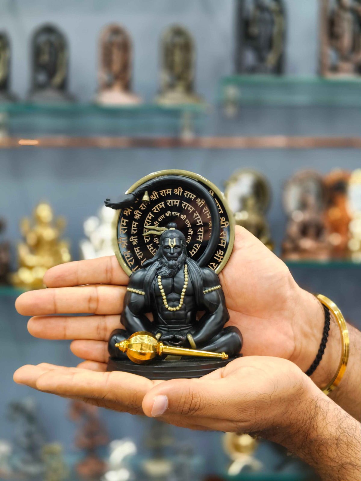 Hanumanji Idol Black Finish 5.5 Inch