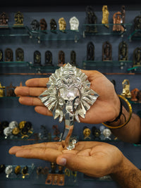 Door Ganeshji Idol Silver Finish 6.5 Inch