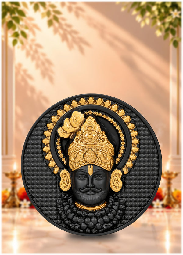 Khatushyamji Fridge Magnet Black Finish 2.4 Inch