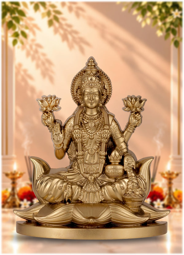 Lakshmiji Idol Gold Finish 4 Inch