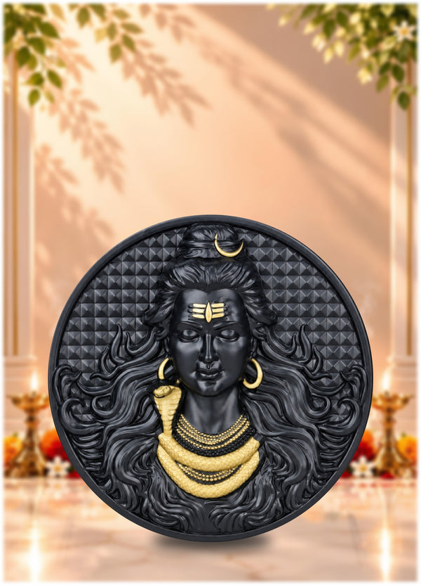 Mahadev Fridge Magnet Black Finish 2.4 Inch