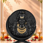 Round Mahadev Idol Black Finish 4 Inch