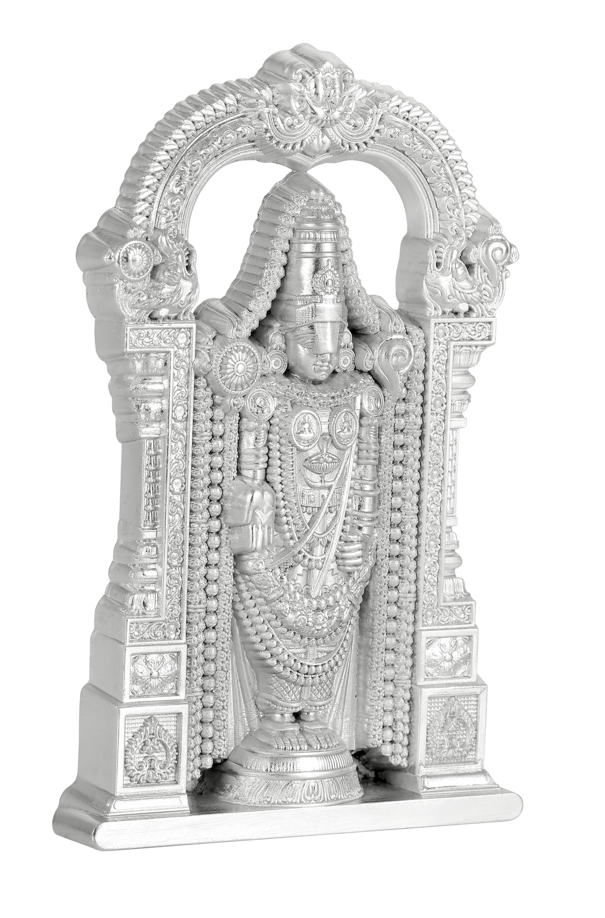 Tirupati Balaji Idol Silver Finish 4.5 Inch