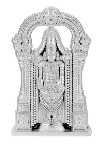 Tirupati Balaji Idol Silver Finish 4.5 Inch