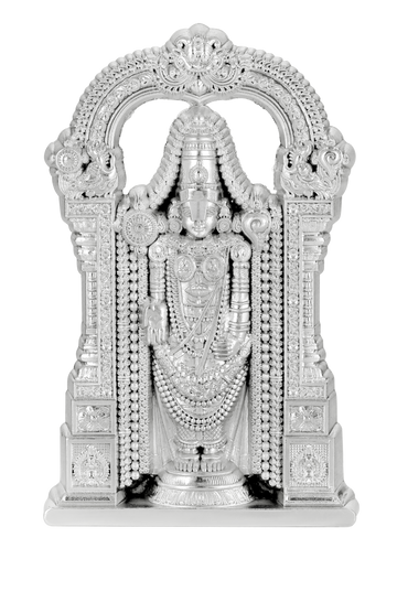 Tirupati Balaji Idol Silver Finish 4.5 Inch