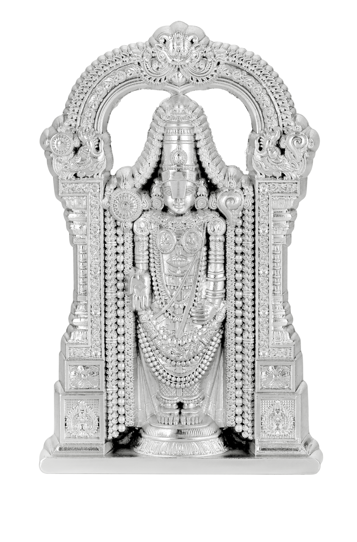 Tirupati Balaji Idol Silver Finish 4.5 Inch