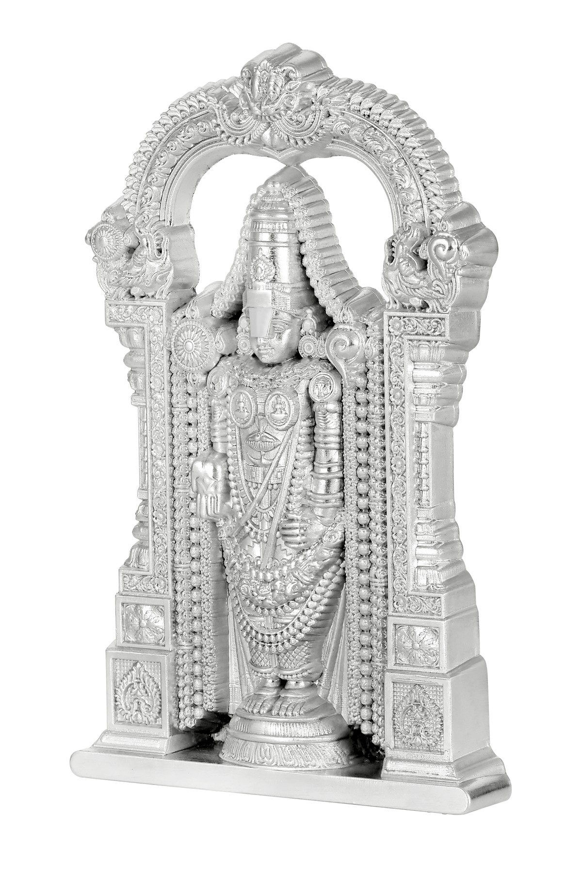 Tirupati Balaji Idol Silver Finish 4.5 Inch