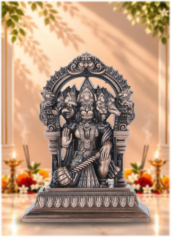 Panchmukhi Hanuman Idol Copper Finish 5.5 Inch