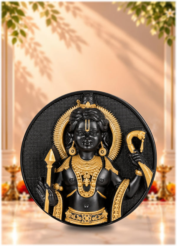 Ram Lalla Fridge Magnet Black Finish 2.4 Inch