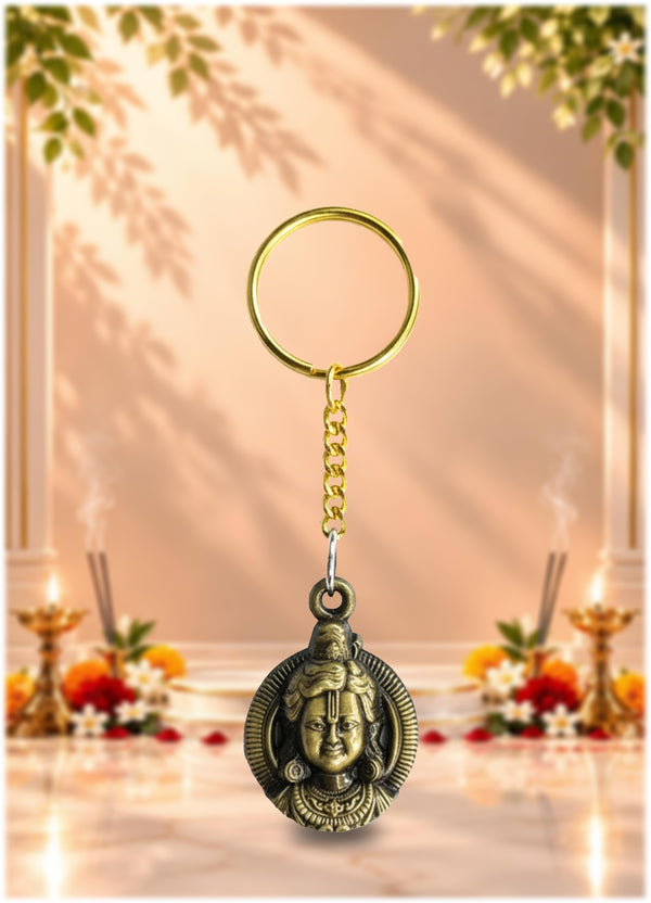 Ram Keychain Brass Antique Finish