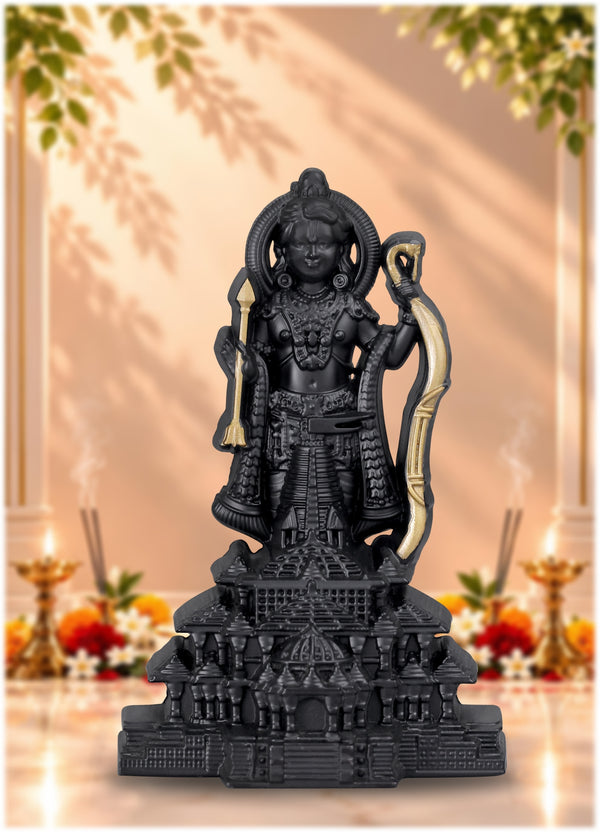 Ram Lalla with Temple Black &amp; Gold Finish 5.3 Inch