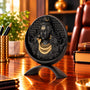 Round Mahadev Idol Black Finish 4 Inch
