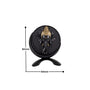 Small Round Ganeshji Idol Black Finish 3.2 Inch