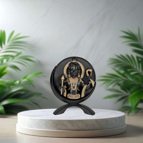 Small Round Ram Lalla Idol Black Finish 3.2 Inch