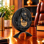 Round Mahadev Idol Black Finish 4 Inch