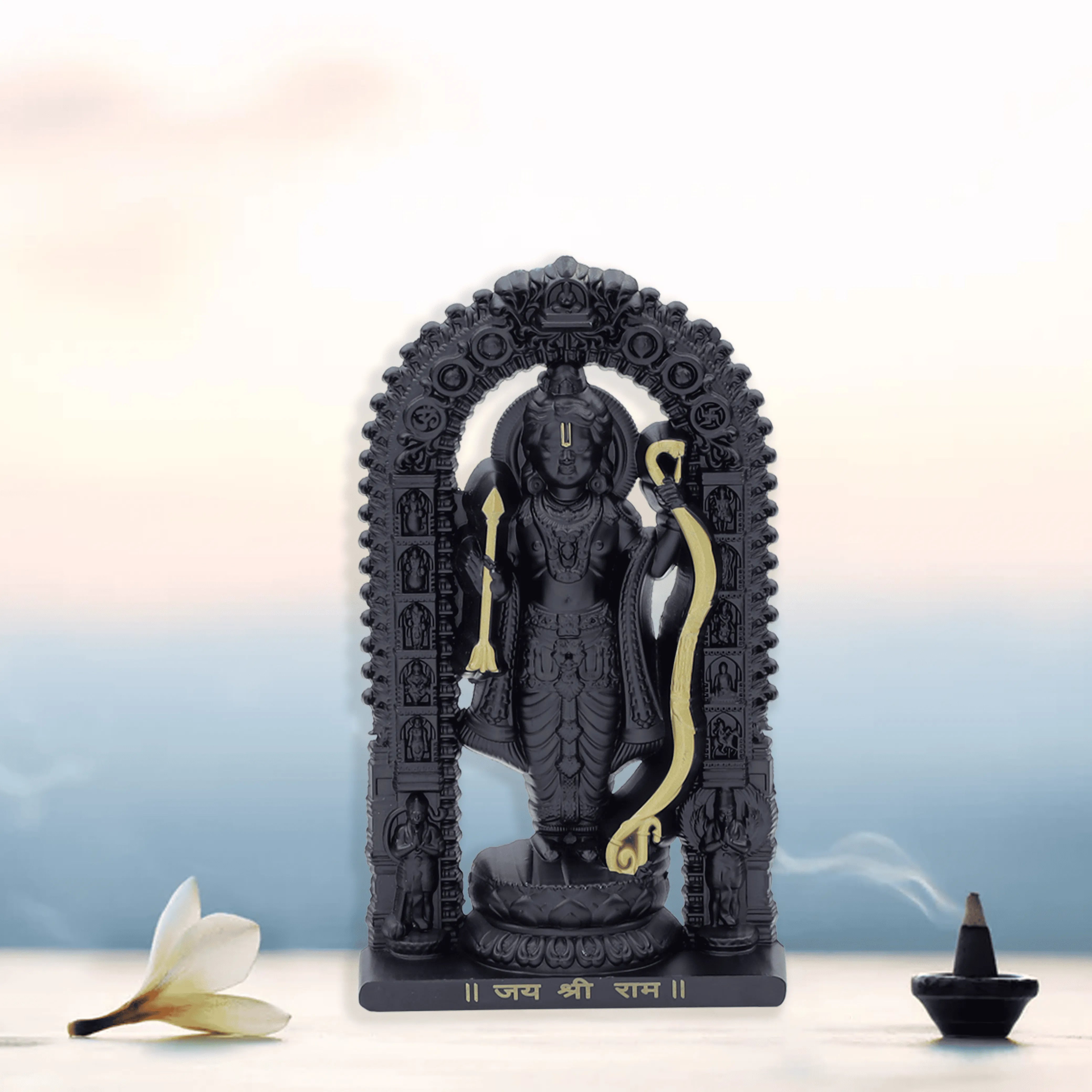 Shree Ram Lalla Murti 4.5 inch (Black/Gold)