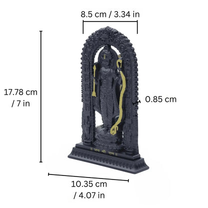 Shree Ram Lalla Murti 7 inch (Black/Gold)