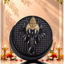 Small Round Ganeshji Idol Black Finish 3.2 Inch