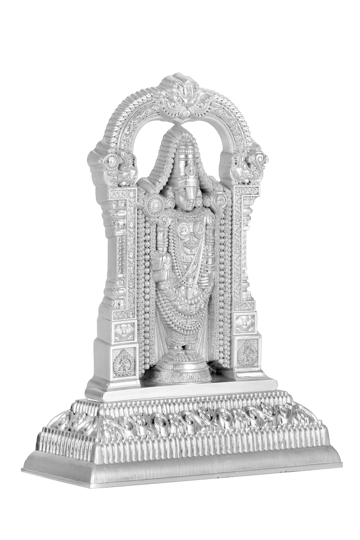Tirupati Balaji Idol Silver Finish 5.5 Inch
