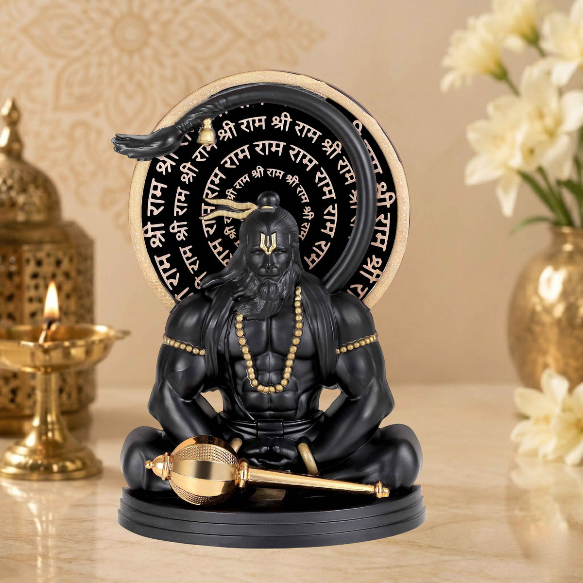 Hanumanji Idol Black Finish 5.5 Inch