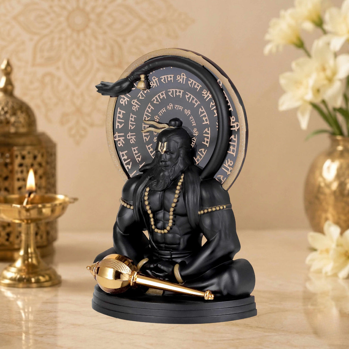 Hanumanji Idol Black Finish 5.5 Inch