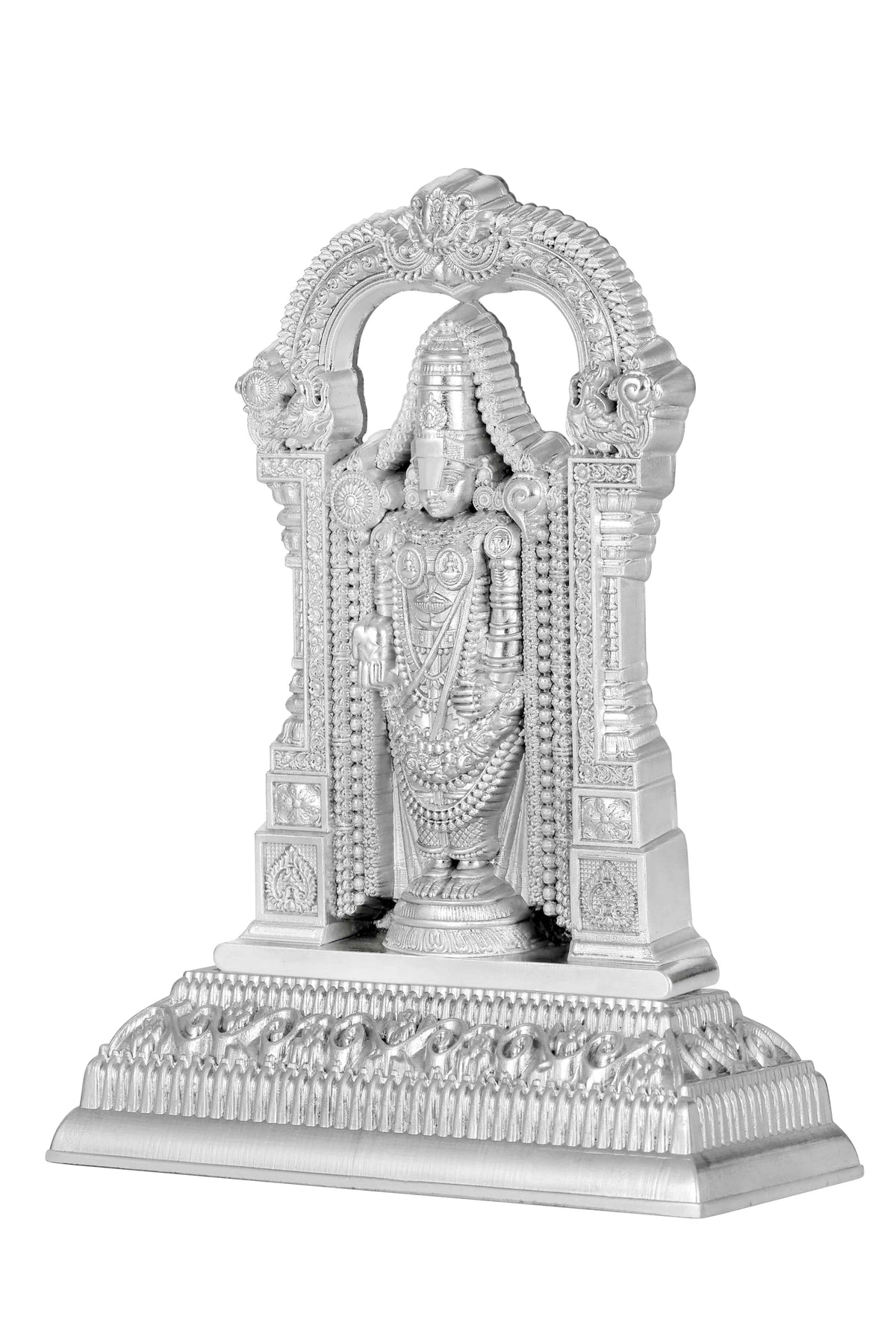 Tirupati Balaji Idol Silver Finish 5.5 Inch