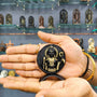 Small Round Ram Lalla Idol Black Finish 3.2 Inch