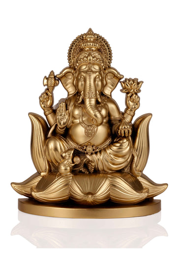Ganeshji Idol Gold Finish 5.25 Inch