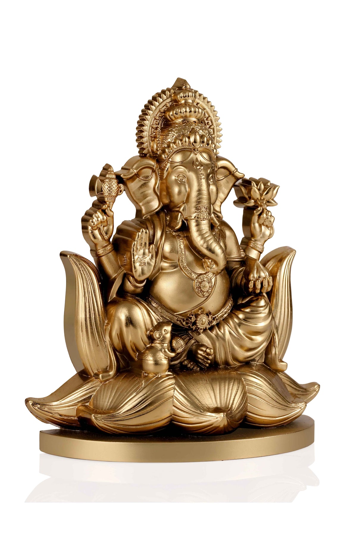 Ganeshji Idol Gold Finish 5.25 Inch
