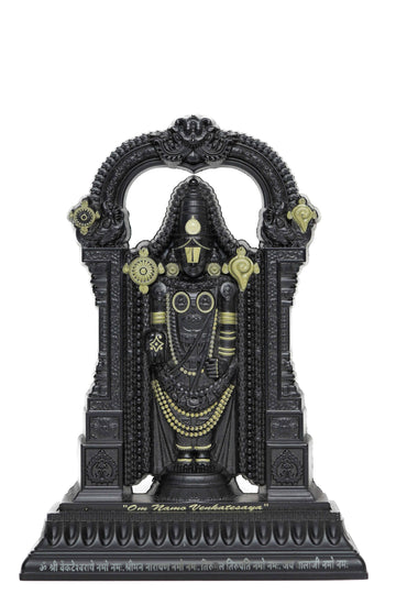 Tirupati Balaji Idol Black Finish 7 Inch
