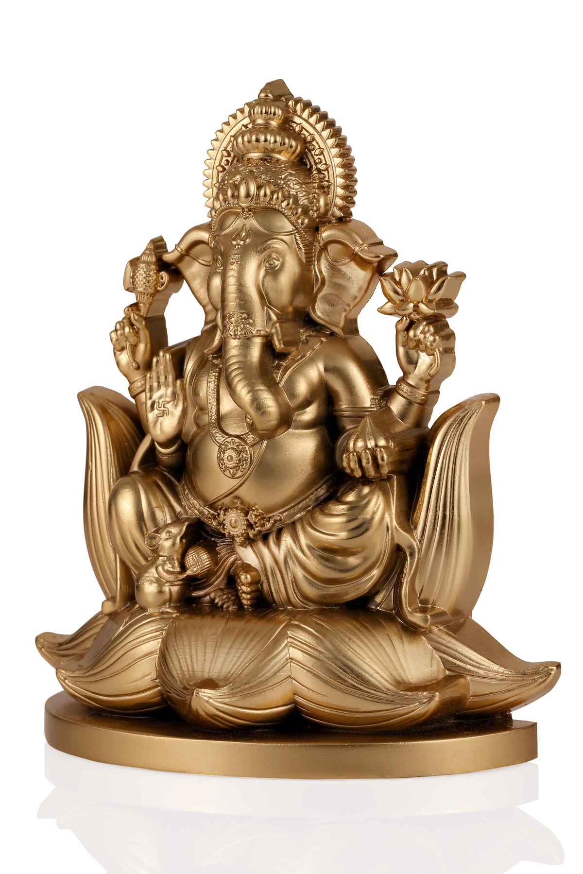 Ganeshji Idol Gold Finish 5.25 Inch