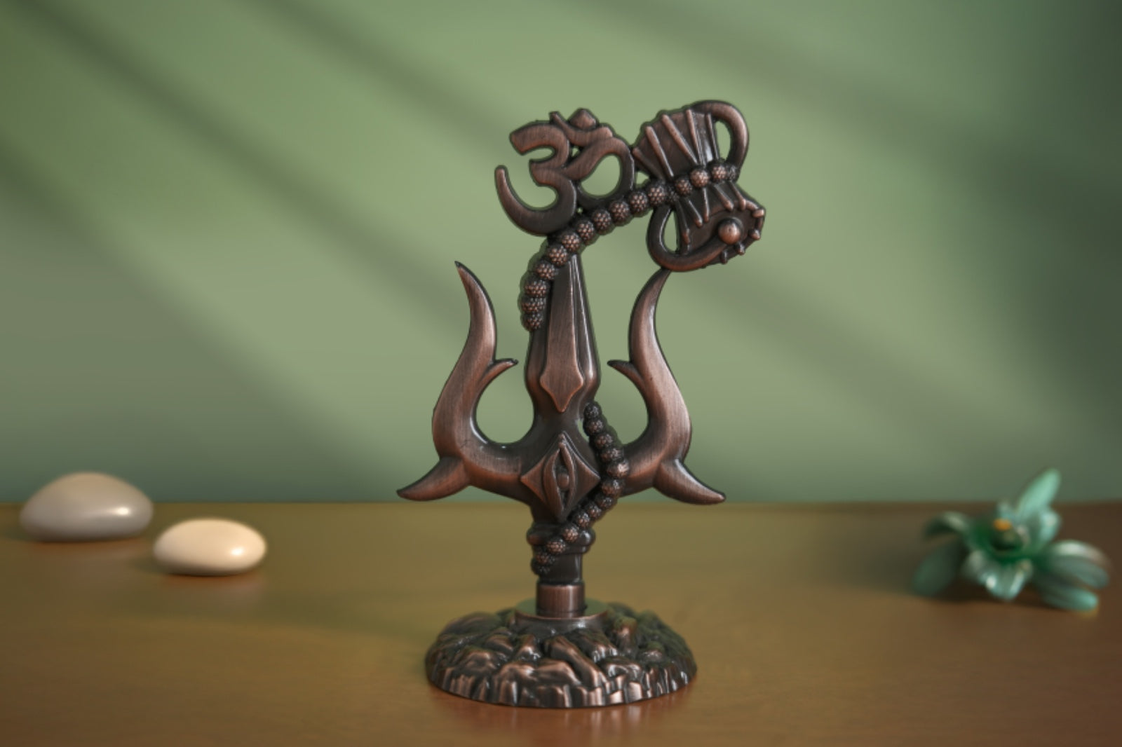 Om Shivay Trishul (Copper)(5 Inch)