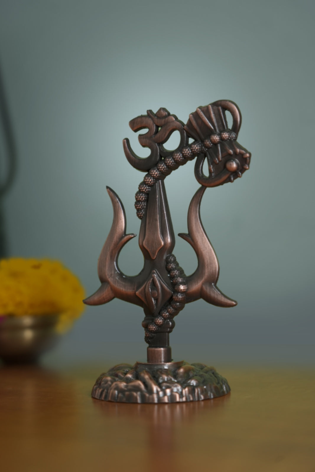 Om Shivay Trishul (Copper)(5 Inch)