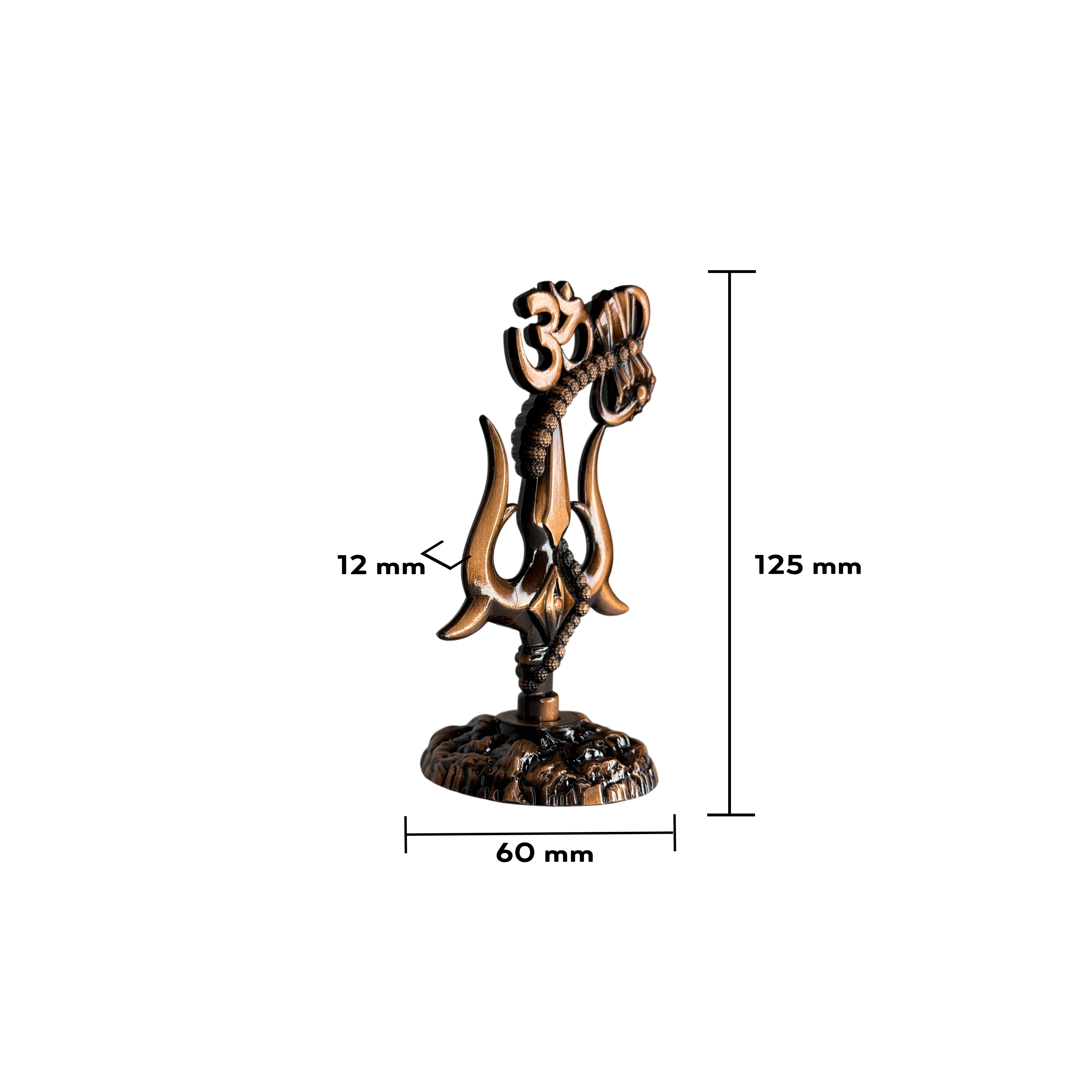 Om Shivay Trishul (Copper)(5 Inch)