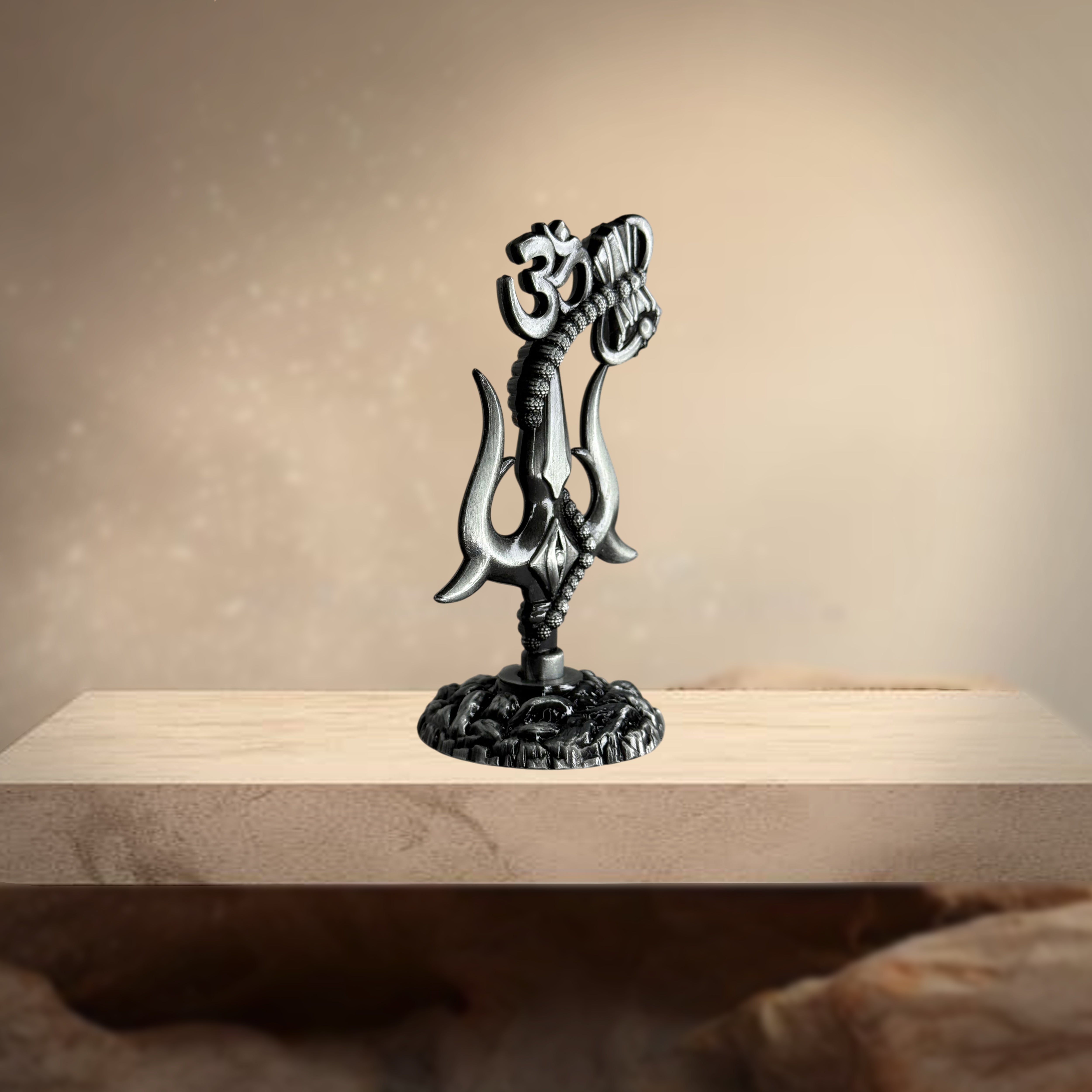 Om Shivay Trishul (Black)(3 Inch)