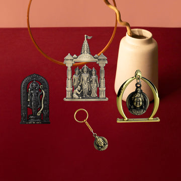Combo 5 (Ram Jula, 3" Ram Lalla Murti, Ram Darbar,Keychain)