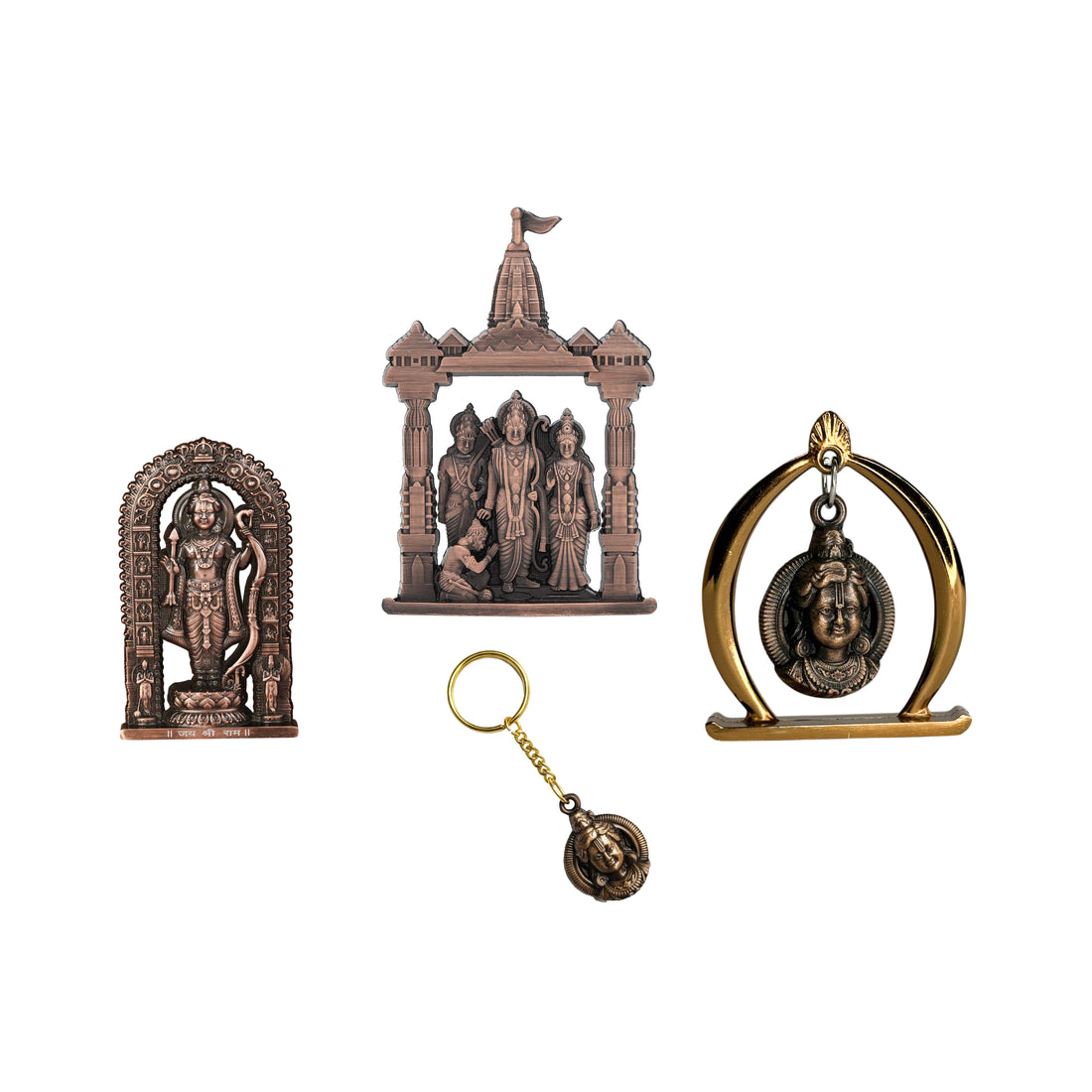 Combo 6 (Ram Jula, 3" Ram Lalla Murti, Ram Darbar, Keychain)
