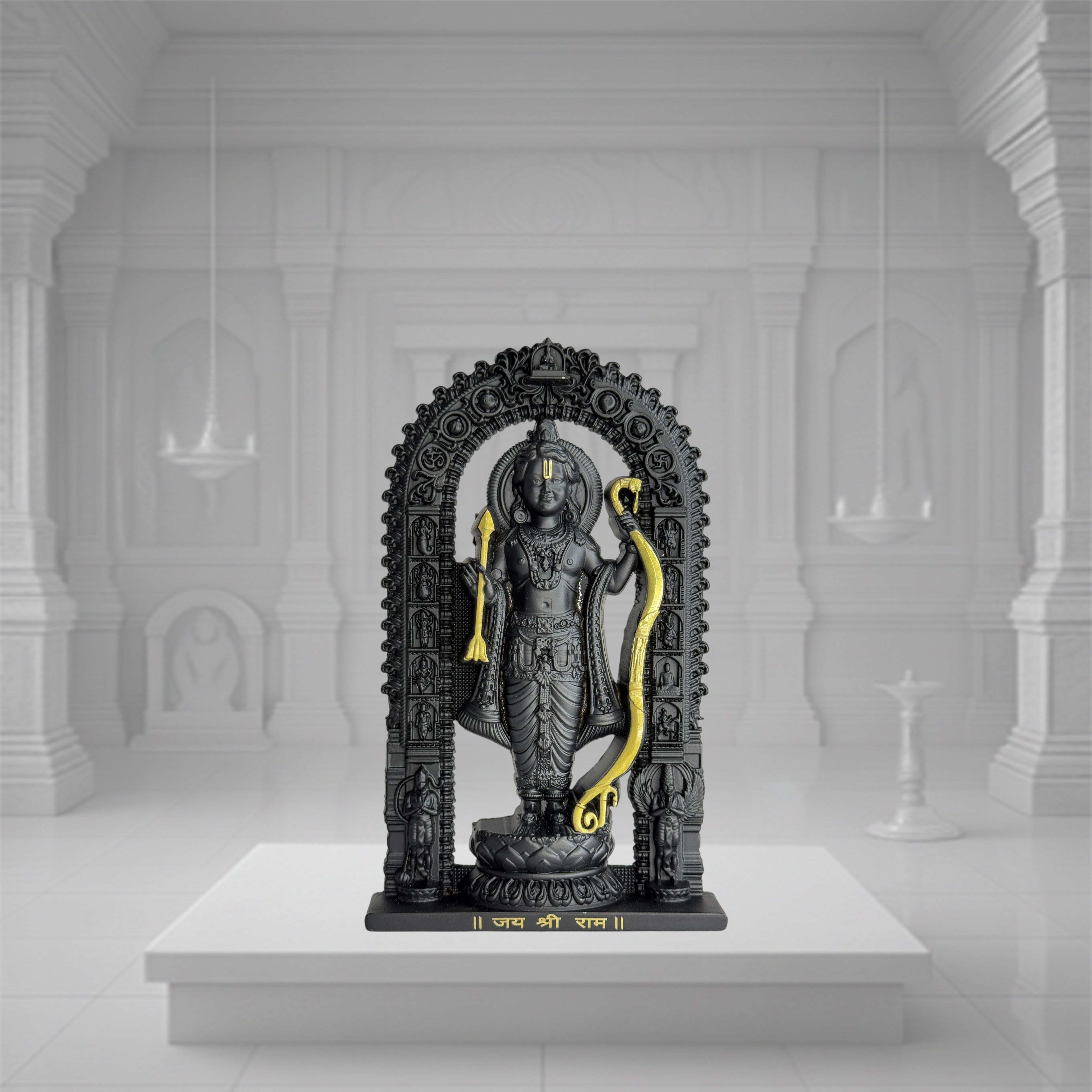 Shree Ram Lalla Murti 6 inch (Black&Gold)