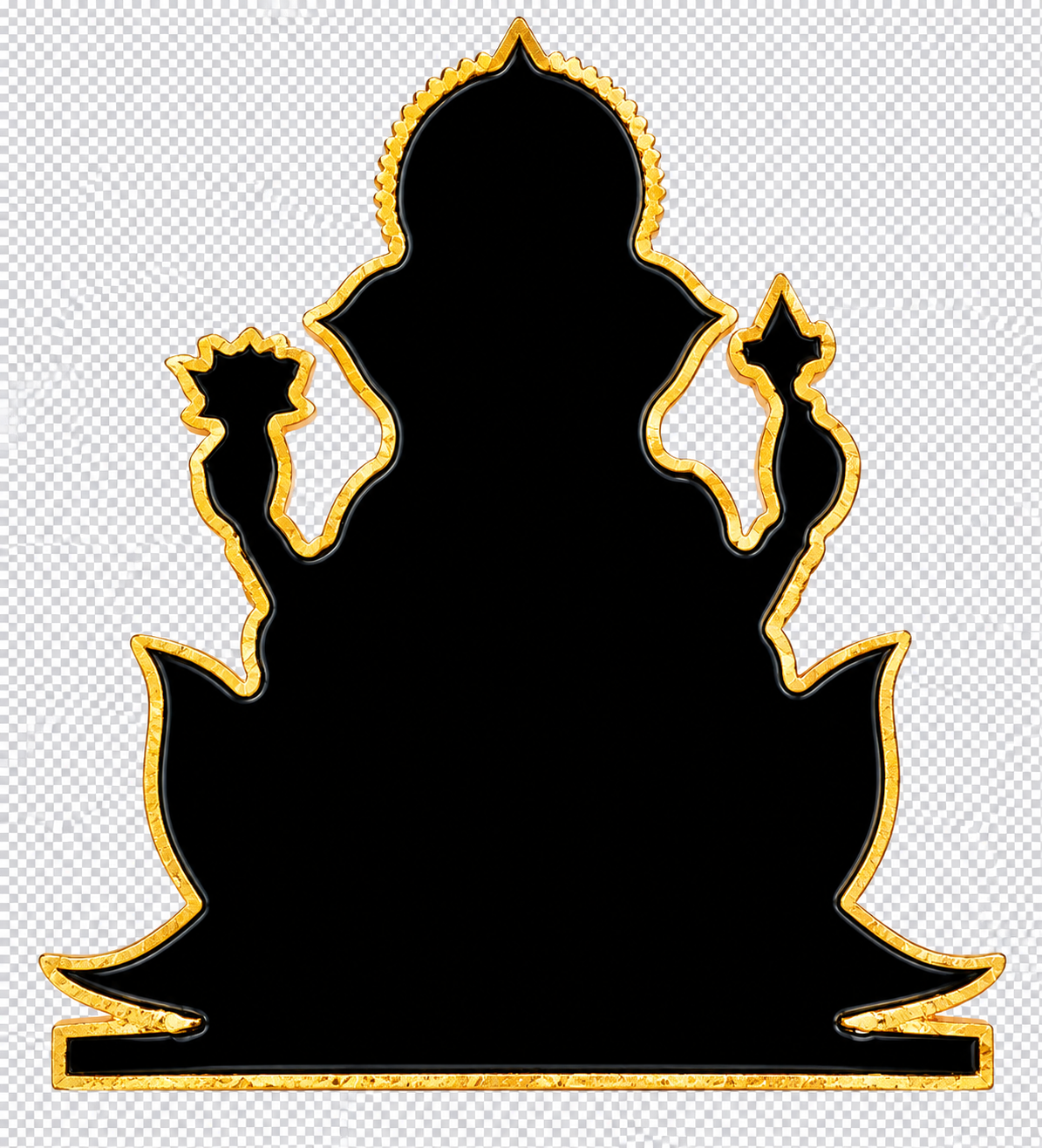 Ganeshji Idol Gold Finish 4 Inch