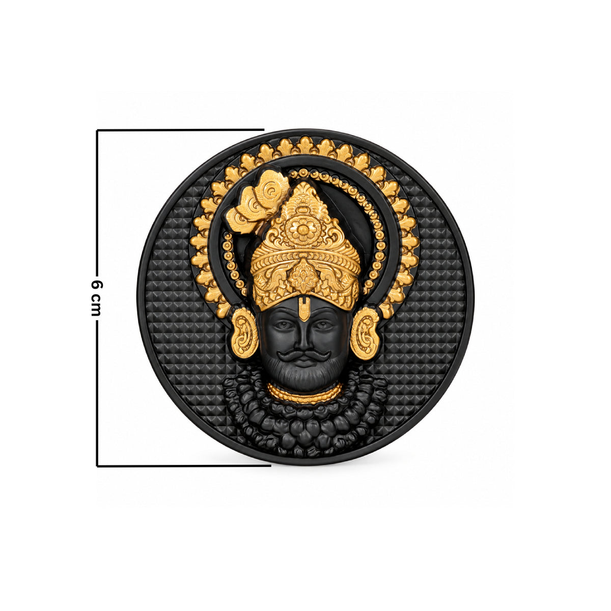 Khatushyamji Fridge Magnet Black Finish 2.4 Inch
