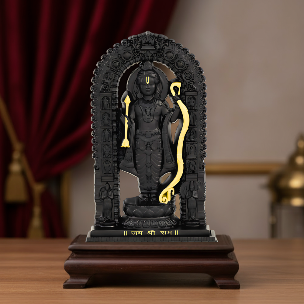 Shree Ram Lalla Murti 3 inch (Black/Gold)