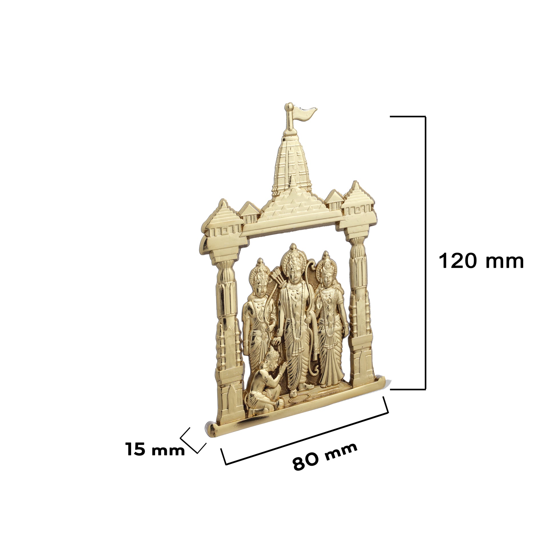 Premium Ram Darbar idol featuring Ram, Sita, Lakshman, and Hanuman